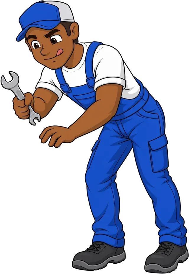 Les working under a bonnet